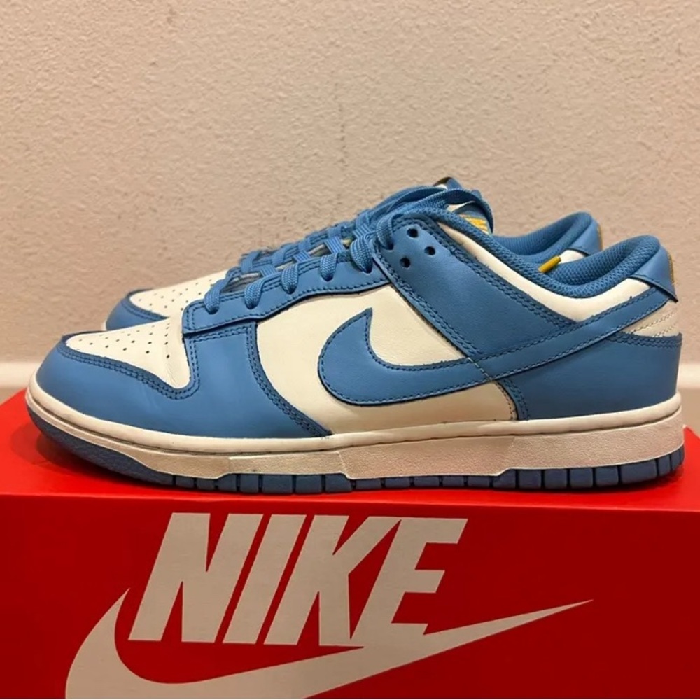 UNC North Carlolina Blue Dunks With Yellow